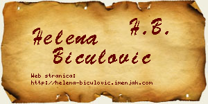 Helena Biculović vizit kartica